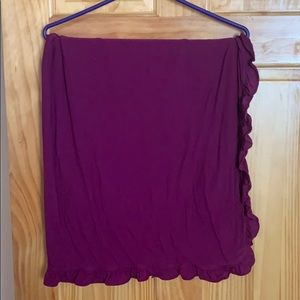 Kickee Pants Solid Ruffle Stroller Blanket